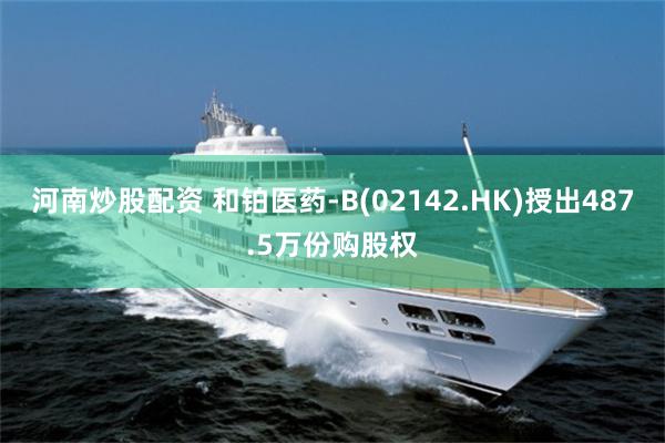 河南炒股配资 和铂医药-B(02142.HK)授出487.5万份购股权