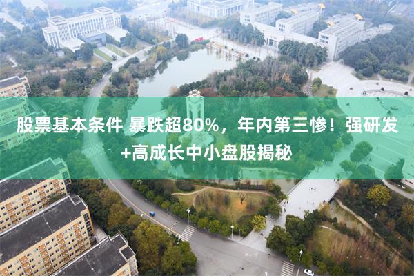 股票基本条件 暴跌超80%，年内第三惨！强研发+高成长中小盘股揭秘