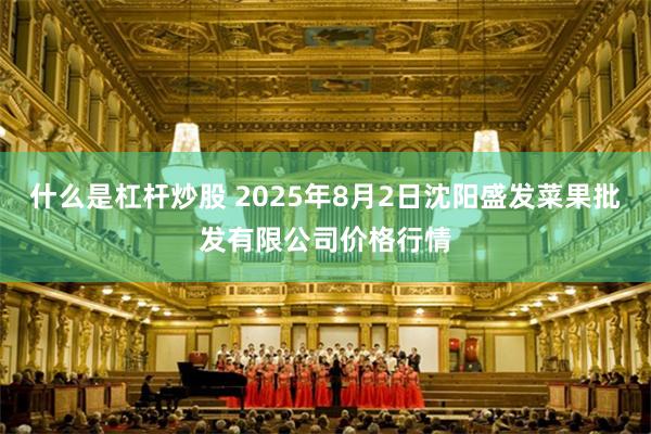 什么是杠杆炒股 2025年8月2日沈阳盛发菜果批发有限公司价格行情