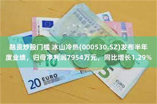 融资炒股门槛 冰山冷热(000530.SZ)发布半年度业绩，归母净利润7954万元，同比增长1.29%