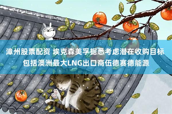 漳州股票配资 埃克森美孚据悉考虑潜在收购目标 包括澳洲最大LNG出口商伍德赛德能源