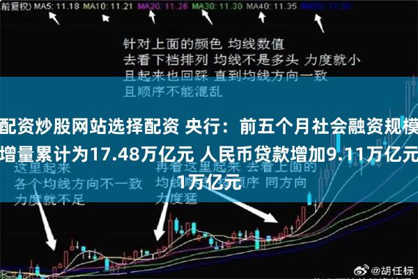 配资炒股网站选择配资 央行：前五个月社会融资规模增量累计为17.48万亿元 人民币贷款增加9.11万亿元