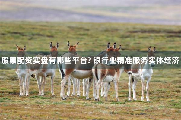 股票配资实盘有哪些平台? 银行业精准服务实体经济