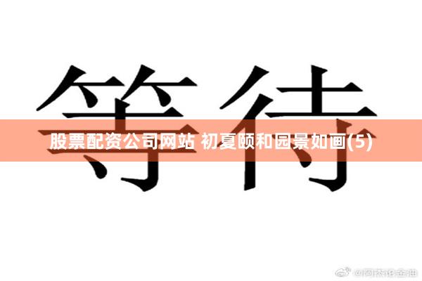 股票配资公司网站 初夏颐和园景如画(5)