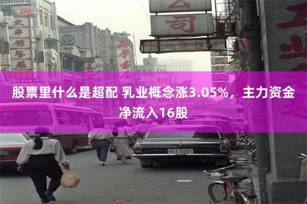 股票里什么是超配 乳业概念涨3.05%，主力资金净流入16股
