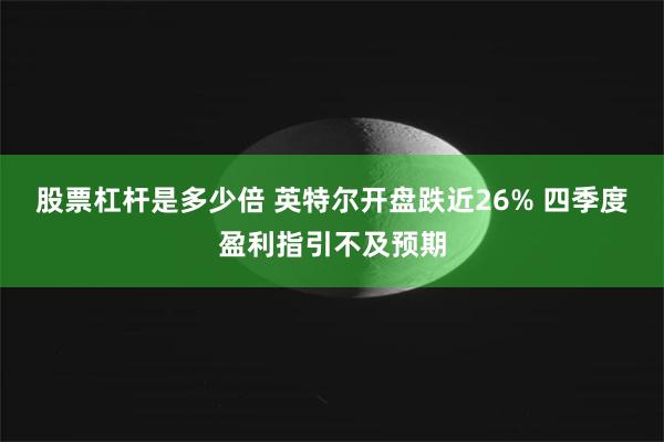 股票杠杆是多少倍 英特尔开盘跌近26% 四季度盈利指引不及预期